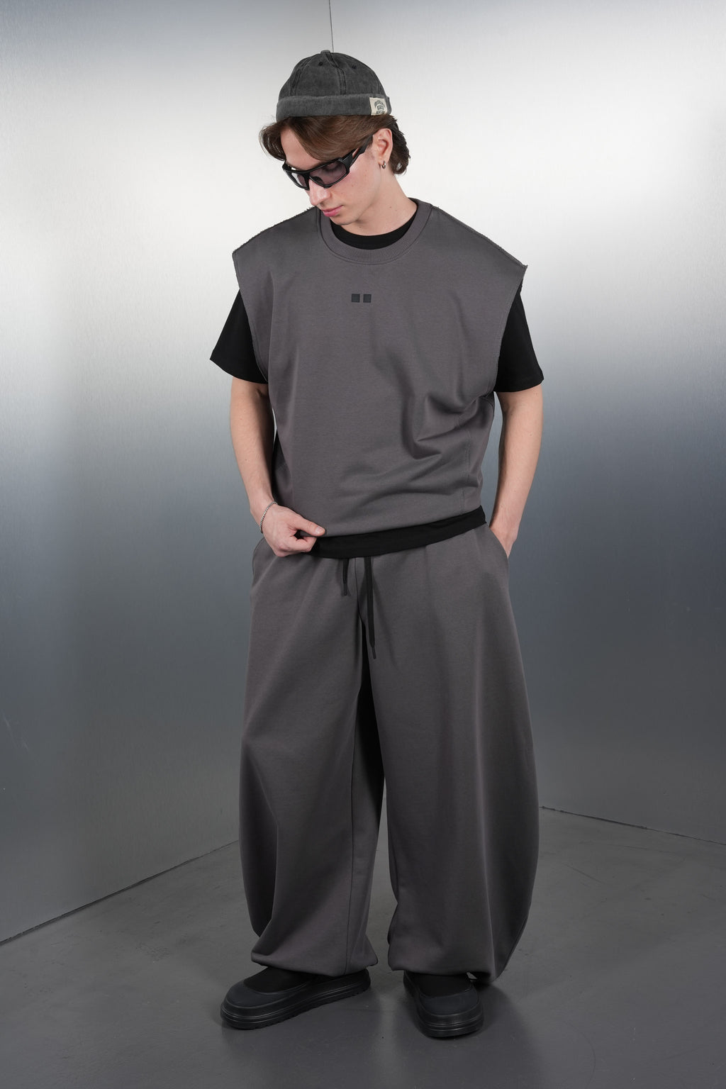 Drop-Shoulder Grey