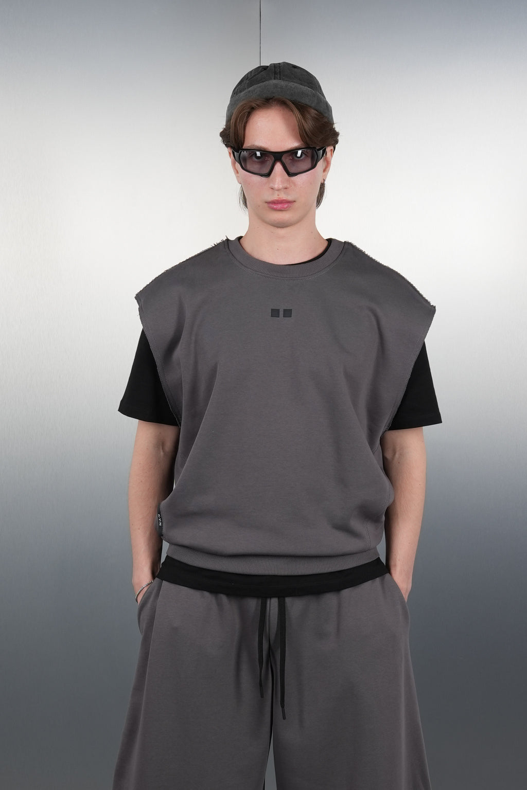 Drop-Shoulder Grey