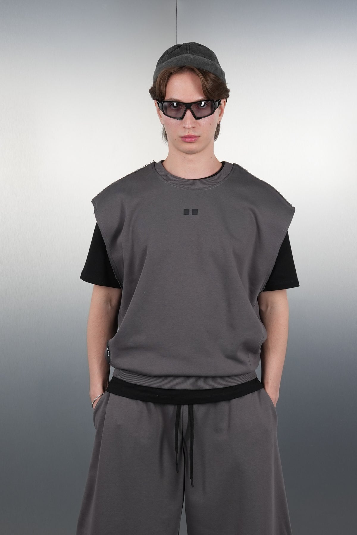 Drop-Shoulder Grey